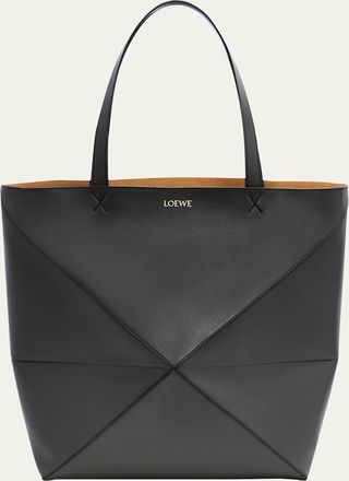 Loewe Puzzle Fold Large Tote Bag in Shiny Leather