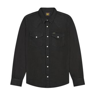 Lee Zwarte Regular Western Shirt - Heren - Casual Overhemden - Zwart - L - Katoen - Overhemden