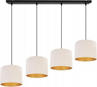 OEM Elegante L&aacute;mpara Colgante Pantalla De Terciopelo Dorado Selecci&oacute;n