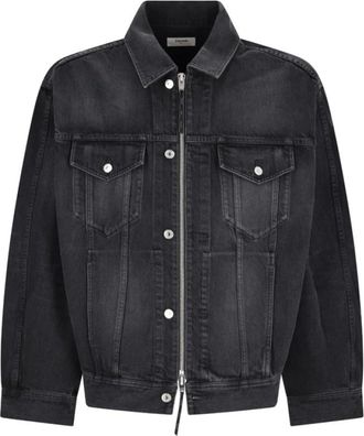 Celine Celine, Jassen, Heren, Zwart, S, Katoen, Trucker Jacket