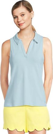 Lilly Pulitzer Alister Polo Upf 50+ Womens Clothing Fresh Water Blue : XXS, Nylon/Spandex