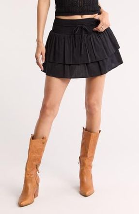 Abound Tiered Mini Skirt in Black at Nordstrom Rack, Size X-Small