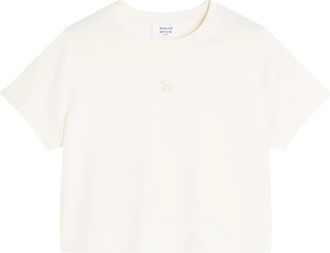 Maison Kitsuné T-shirt con ricamo - Toni neutri