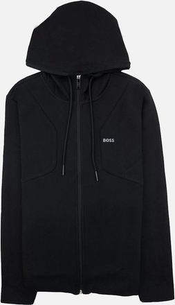 HUGO BOSS Mens Hugo Boss Hd Logo Print Zip Up Hoodie Black 001 - Size: 38
