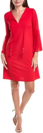Joseph Ribkoff Pleated Bell-Sleeve Shift Dress