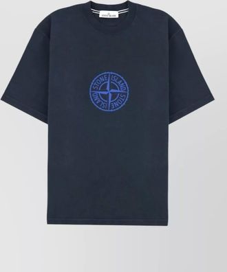 Stone Island logo crew neck short sleeve t shirt