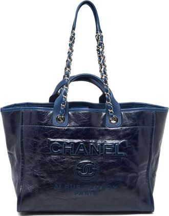 Chanel Borsa tote Deauville - Blu