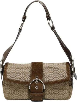 Coach Tweedehands leren handtassen - Dames - Vintage Handtas - Bruin - ONE Size - Vintage