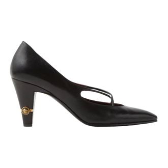 Versace Pumps, female, Black, Size: 10 US Criss-Cross Medallion Pump