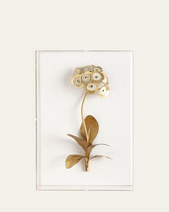 Tommy Mitchell Original Gilded Auricula Study on Linen
