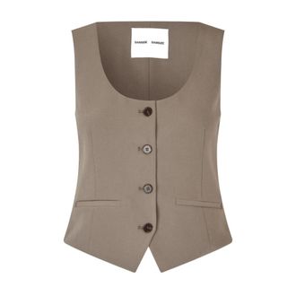 Sams&oslash;e & Sams&oslash;e Waistcoats, female, Beige, S, Salaney Vest