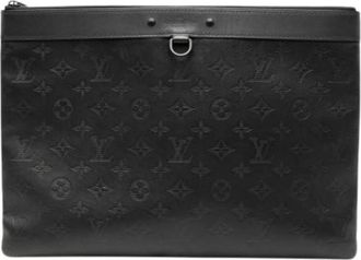 Louis Vuitton Pre-owned Discovery Pochette - Dames - Vintage Clutch - Zwart - ONE Size - Leer - Vintage