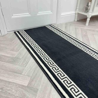 Runrug Hallway Carpet Runner Rug - Soft & Comfy, 9mm - Key in Dark Grey | Size: 70 cm x 420 cm