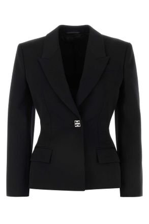 Givenchy Wool Single-Breasted Blazer - Black