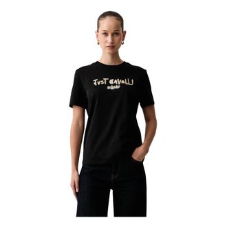 Just Cavalli T-shirts - Dames - Tops - Zwart - Maat: L Katoen