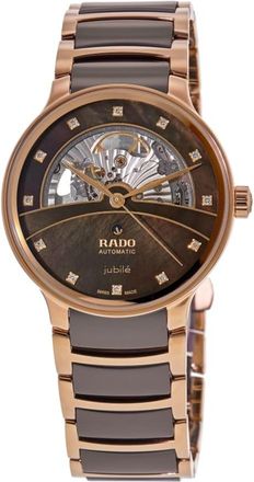 Rado Centrix Automatic Diamonds Open Heart Mother of Pearl Dial Two-Tone Ceramic & Steel Unisex Watch R30028902