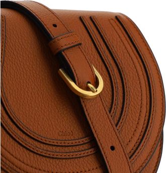 Chlo&eacute; Womens Shoulder Bag Marcie Tan Calf Leather