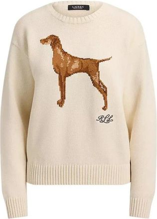 Ralph Lauren Pulover - Dames - Ronde hals truien - Beige - S - Truien & Vesten