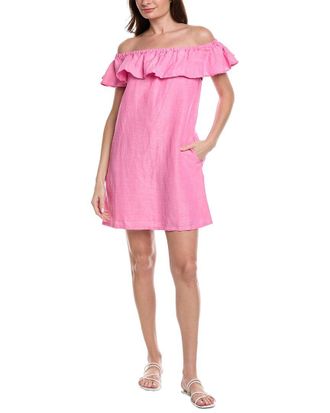 Tommy Bahama St. Lucia Ruffle Linen-Blend Cover-Up Dress