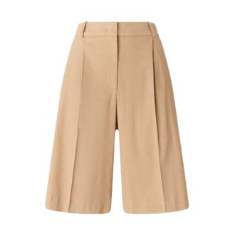 Pinko Long Shorts, female, Beige, Size: 2XS Pleated Shorts