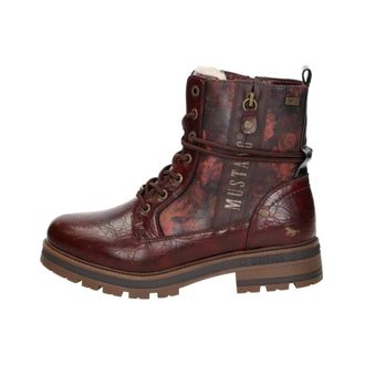 Mustang Schoenen, Dames, Rood, 39 EU, Leer, Veterschoenen Hoog