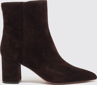 Twinset Suede Ankle Boots with Block Heel and Side Zip