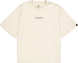 Alpha Industries T-Shirt ALPHA INDUSTRIES Studio Edition Backprint T-Shirt, Herren, Gr. XXL, weiss (vintage wei&szlig;), Obermaterial: 100% Baumwolle, Shirts T-Shirt