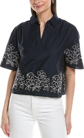 NVLT Nvlt Embroidered Poplin Top