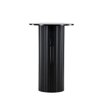 Venture Design Mesa de bar redonda para 2 personas de madera y metal - Negro