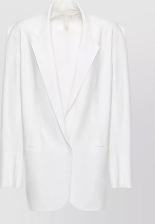 Norma Kamali longline single breasted blazer notch lapel