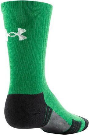 Under Armour unisex-adult Team Crew Socks, 1-pairSocks, Team Kelly Green / Black / White, XL