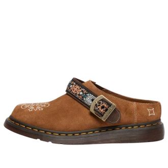 Dr. Martens Isham Suede and Jacquard Mules Natural Tan 40825201