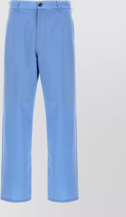 Marni logo embroidered pants with pockets and loops