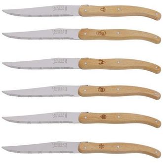 Jean Dubost Jean Dubost Set De 6 Cuchillos Para Steak Madera Natural