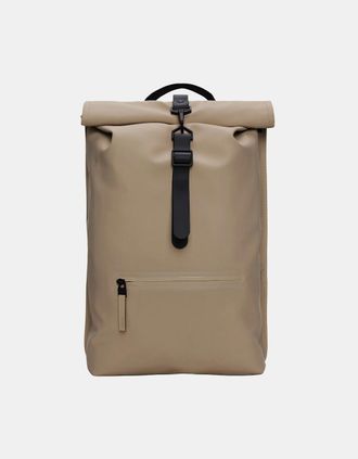 Rains Unisex Rolltop Rucksack - Beige 133 - Tan - Size: ONE size
