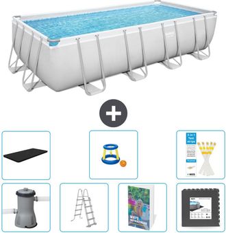 Bestway Piscina Bestway Power Steel Rectangular - 488x244x122 Cm - 8-piezas S525