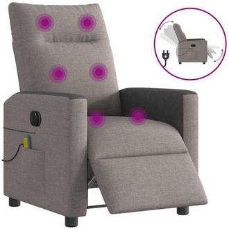 vidaXL Vidaxl - Sill&oacute;n Reclinable De Masaje El&eacute;ctrico Tela Gris Taupe