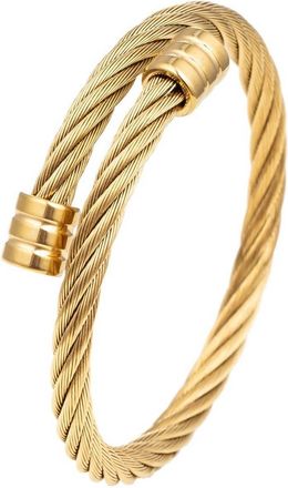 Eye Candy Los Angeles Womens Nicky Crystal Cuff Bracelet In Gold