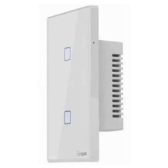 Trade Shop Trade Shop - Interruttore Luce Parete Smart Home Touch Wireless Wifi A 2 Canali Sonoff T0us2c