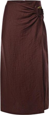 ottod'Ame Midi Skirts - Dames - Midirokken - Bruin - 2XS - Rokken