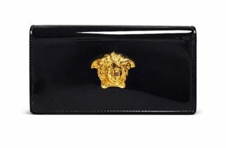 Versace Patent Leather Medusa Chain Wallet