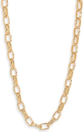 Nordstrom Fluted Curb Chain Necklace in Gold at Nordstrom