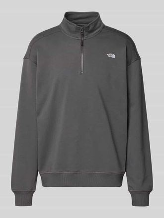 The North Face Relaxed Fit Sweatshirt mit Stehkragen und Rei&szlig;verschluss in Anthrazit, Gr&ouml;&szlig;e XXL