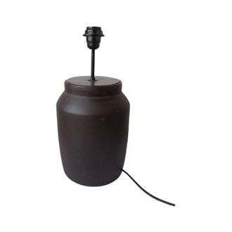 Decoclico Pie de l&aacute;mpara de terracota chocolate artesanal