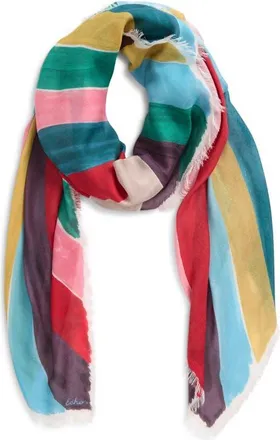 Echo Painted Chevron Print Silk Square Scarf in Multi at Nordstrom