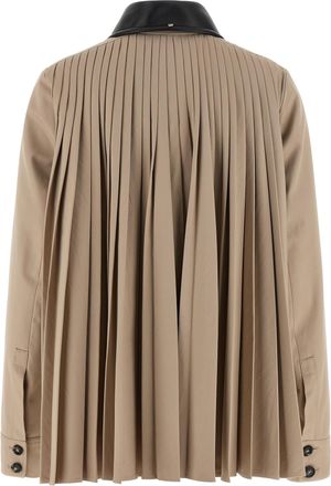 Sportmax Womens Beige Polyester Coat Clothing