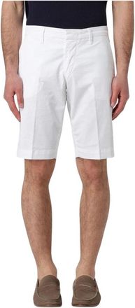 Fay Casual Shorts, male, White, W35, Stylish Green Cotton Shorts