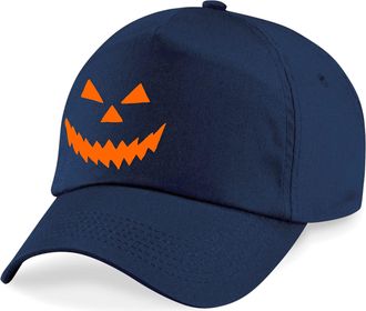 Generic Halloween Horror Face Halloween Baseball Cap Smiling Face Scary Face Cap Unisex Adults Baseball Cap (Navy)