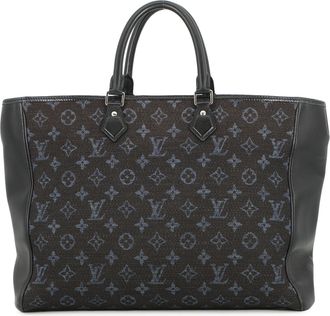 Louis Vuitton Black Noir Monogram Jacquard Handbag Tote Bag (Pre-Owned)