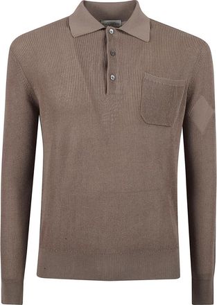 Ballantyne Stijlvolle Polo T-shirts Collectie - Heren - Ronde hals truien - Bruin - M - Katoen - Truien & Vesten